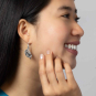 Sterling Silver Kelp Dangle Earrings  on model