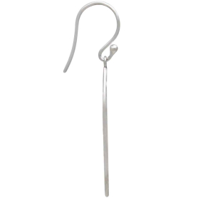 Sterling Silver Gothic Marquis Dangle Earrings Side View