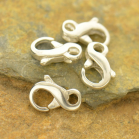 Sterling Silver Infinity Lobster Clasp -9mm