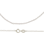 Sterling Silver Delicate Cable Chain white background