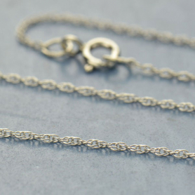Sterling Silver Finished Chain - 16 inch Rope Chain