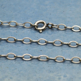 Sterling Silver 16 Inch Chain - Medium Cable Chain