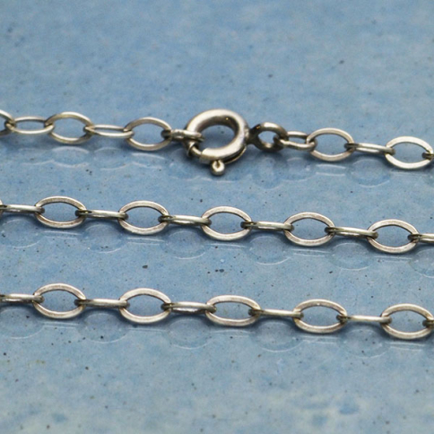 18 inch sterling silver cable chain