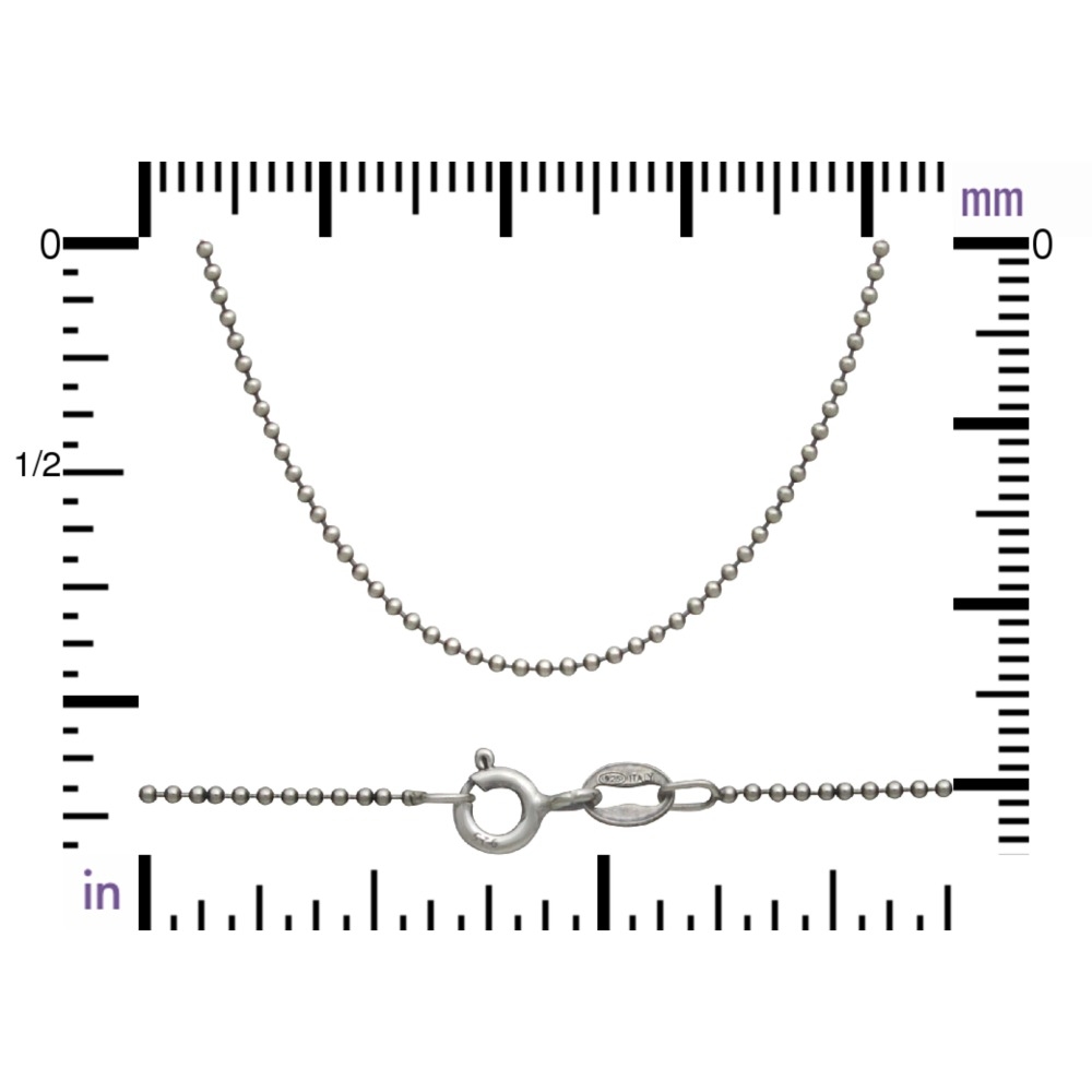 Sterling Silver 18 Inch Chain - Delicate Bead Chain