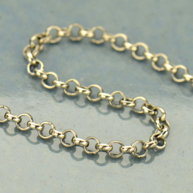 Sterling Silver Chain by the Foot - Rolo Chain