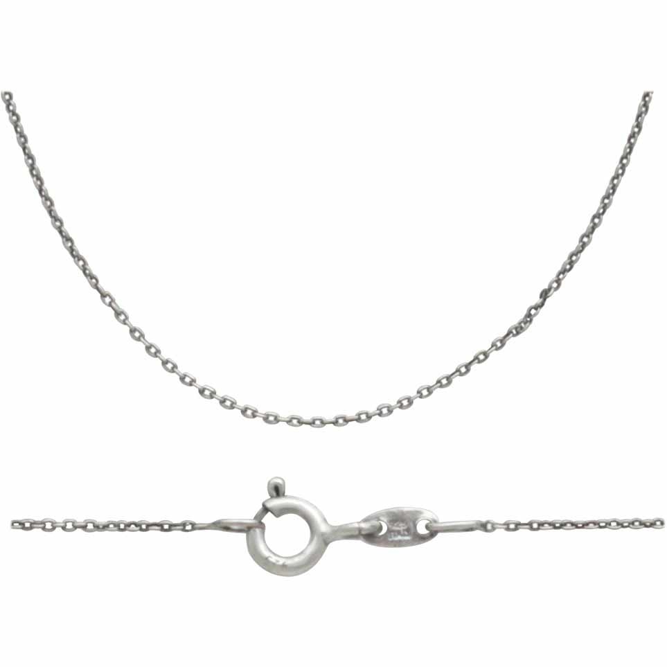 Sterling Silver Chain - 16 inch Super Light Cable Chain