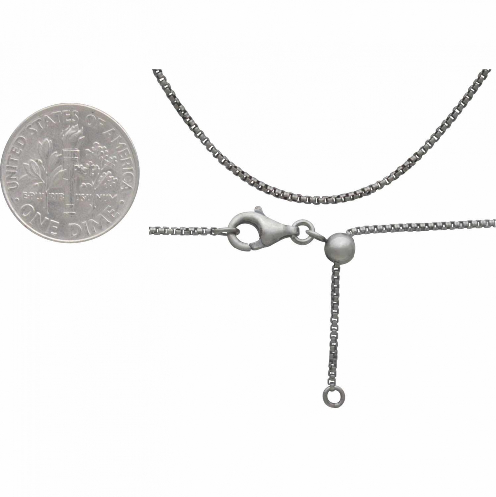 Sterling Silver Chain with Slidebead - adjusts to 22 inches