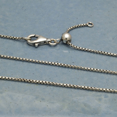 Sterling Silver Chain with Slidebead - adjusts to 22 inches