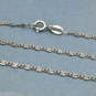 Sterling Silver Chain - Delicate Sunburst Links 18 inch