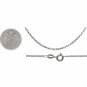 Silver Delicate Round Faceted Cable Chain dime shot