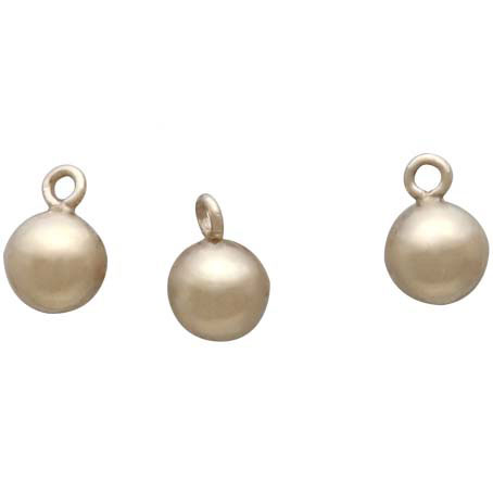 Gold Filled Hollow Round Ball Charm Dangle 4mm