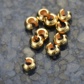 14K Gold Fill Crimp Covers - 4mm