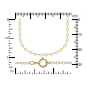 14K Gold Filled Delicate Cable Chain ruler view