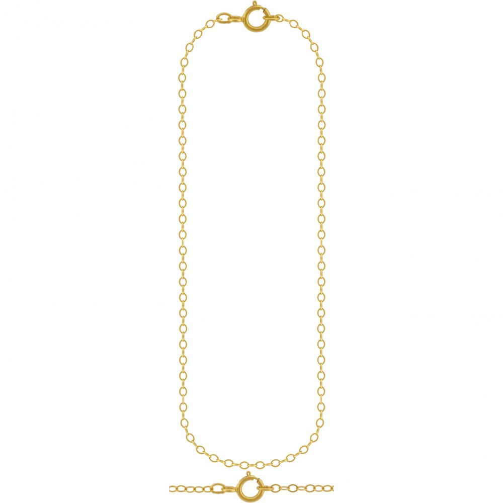 14K Gold Filled Chain - 16 Inch Delicate Cable Chain
