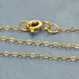 14K Gold Filled Chain - 16 Inch Delicate Cable Chain