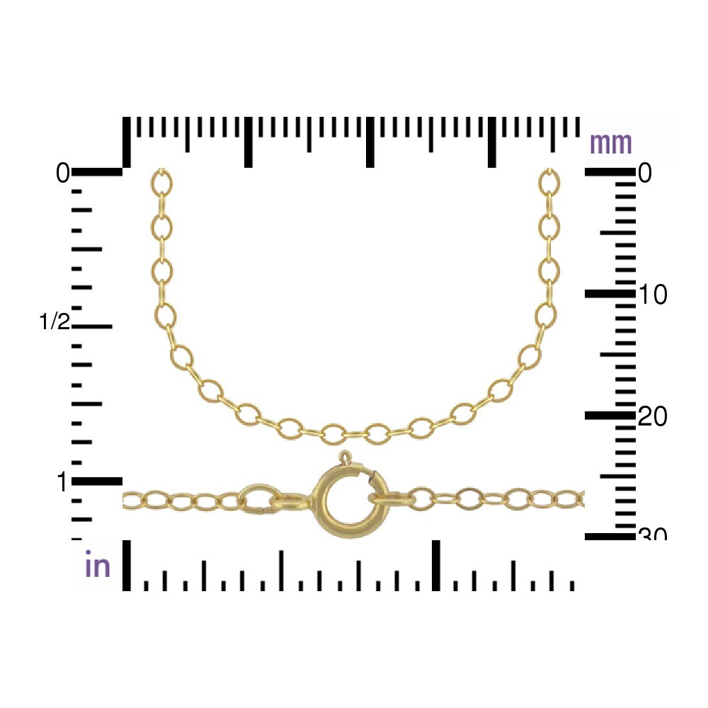 14K Gold Filled Chain - 18 Inch Delicate Cable Chain