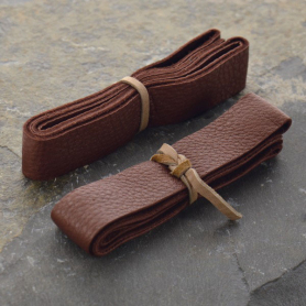 Leather Cord - Chestnut Wide 2cm Deerhide DISCONTINUED