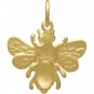 Large Bee Charm - 24K Gold Plated Bronze 20x18mm