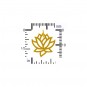 Medium Lotus Charm - 24K Gold Plated Bronze 18x15mm