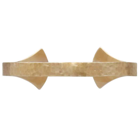 Bronze Hammered Cuff Bracelet with Flared Ends Back View