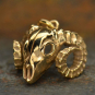 Bighorn Sheep Skull Charm - Bronze 23x11mm