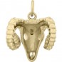 Bighorn Sheep Skull Charm - Bronze 23x11mm