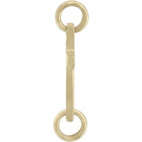 Cross Charm Link - Bronze 6x17mm