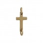 Cross Charm Link - Bronze 6x17mm