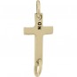 Cross Charm Link - Bronze 6x17mm