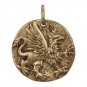 Ancient Coin Jewelry Charm - Griffin - Bronze 22x18mm