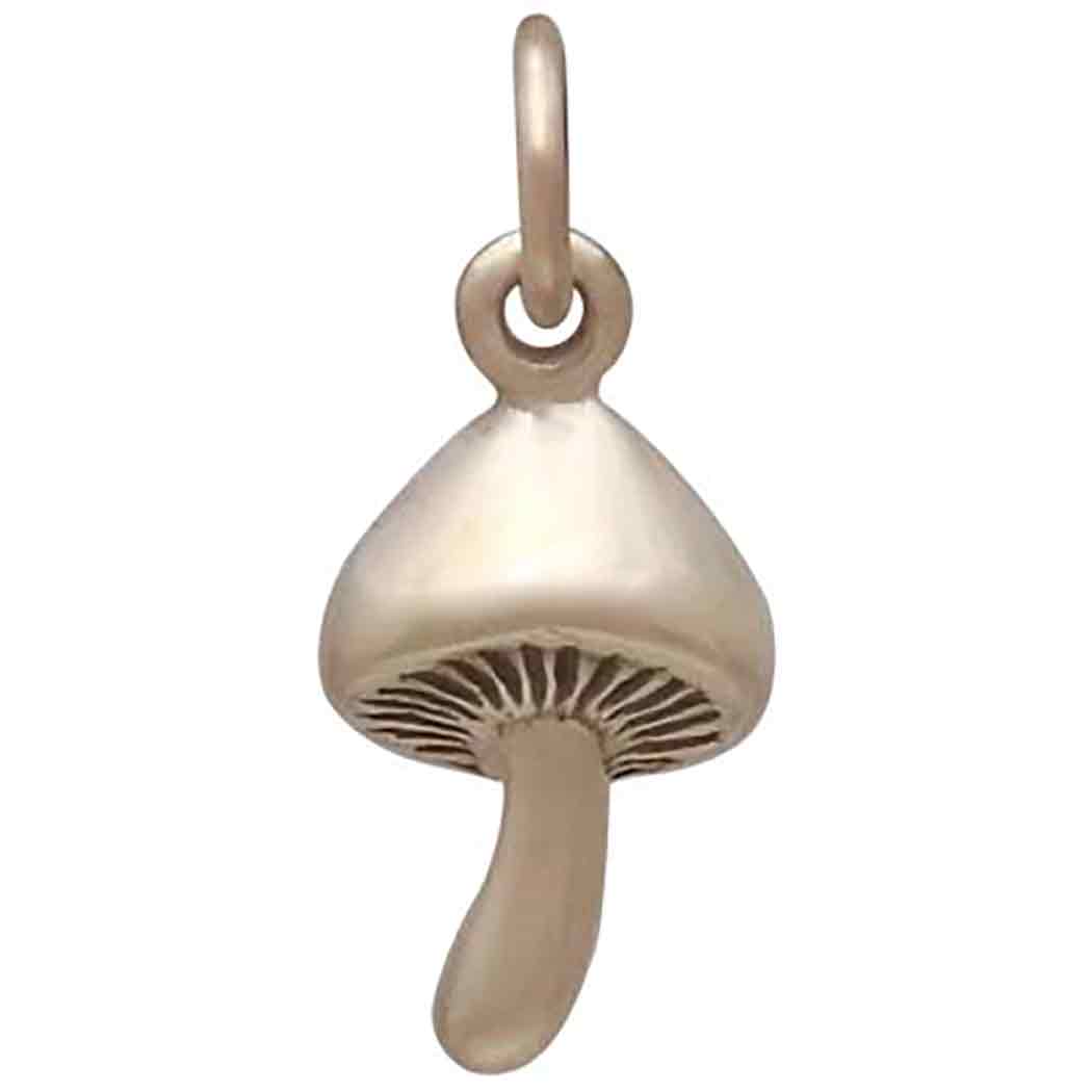 Bronze Mushroom Charm 17x7mm