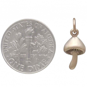 Bronze Mushroom Charm 17x7mm