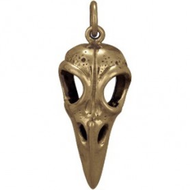 Large Bird Skull Jewelry Charm - Bronze 27x10mm