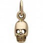 Mini Skull Jewelry Charm - Bronze 13x5mm