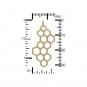 Honeycomb Jewelry Charm - Bronze 32x16mm