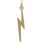 Lightning Bolt Jewelry Charm - Bronze 25x3mm