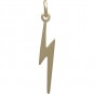 Lightning Bolt Jewelry Charm - Bronze 25x3mm