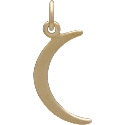Moon Jewelry Charm - Bronze 22x8mm