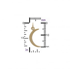 Moon Jewelry Charm - Bronze 22x8mm