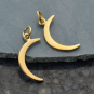 Moon Jewelry Charm - Bronze 22x8mm