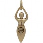 Fertility Goddess Jewelry Charm Moon Goddess Charm - Bronze