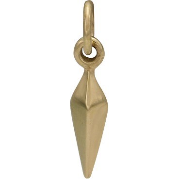 Small Spike Jewelry Charm - Bronze 15x3mm