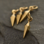 Small Spike Jewelry Charm - Bronze 15x3mm