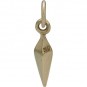 Small Spike Jewelry Charm - Bronze 15x3mm