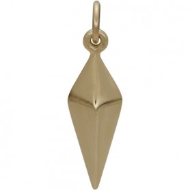 Large Spike Jewelry Charm - Bronze 22x3mm