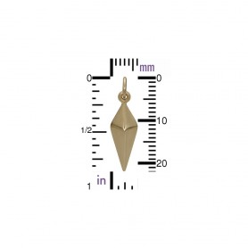Large Spike Jewelry Charm - Bronze 22x3mm