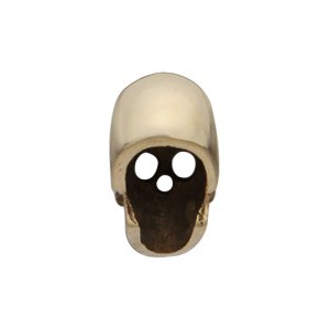 Mini Skull Bead - Bronze 6x4mm