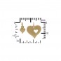 Heart Jewelry Charm with Heart Cutout Set - Bronze 16x13mm