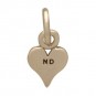 Tiny Heart Jewelry Charm - Bronze 11x5mm