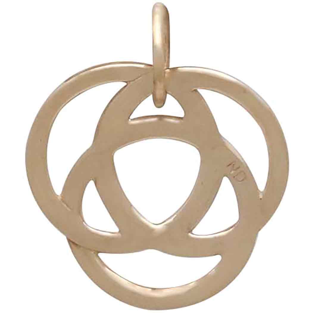 Bronze Infinite Circles Love Knot Charm 17x16mm